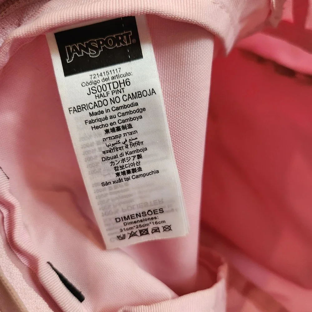 JanSport Half Pint Mini Backpack Prism Pink Small Daypack Travel Bag Y2K Style
